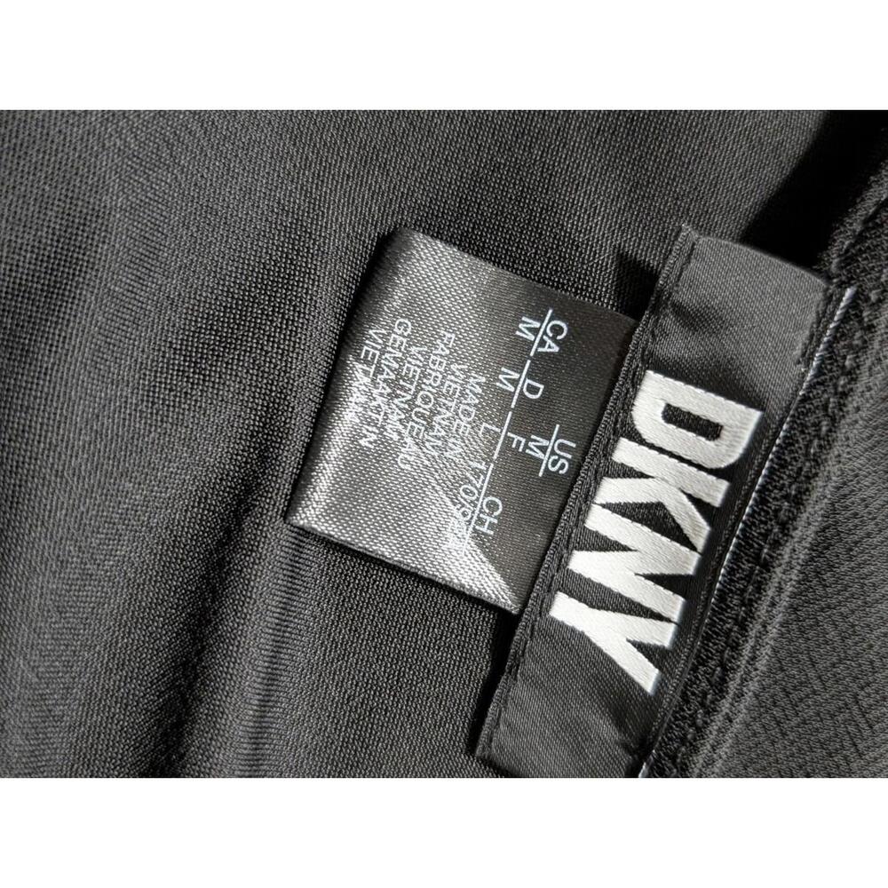 DKNY Jeans Women’s Cropped Tied-Sleeve T-Shirt Black Size M - Picture 4 of 4